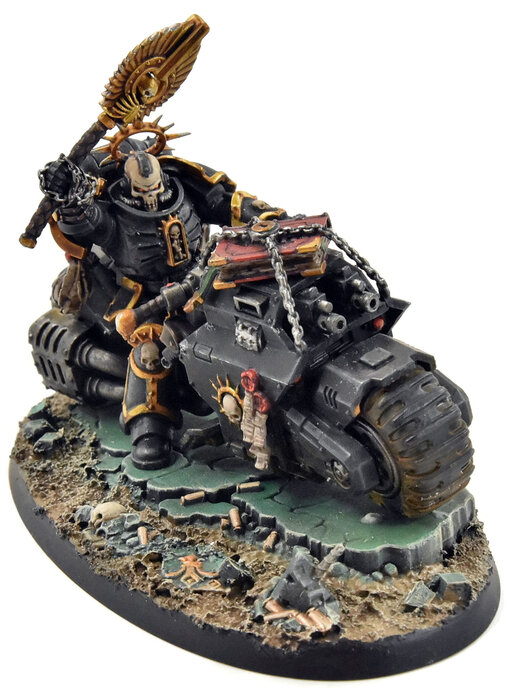 BLACK TEMPLARS Primaris Chaplain on Bike #1 PRO PAINTED Warhammer 40K