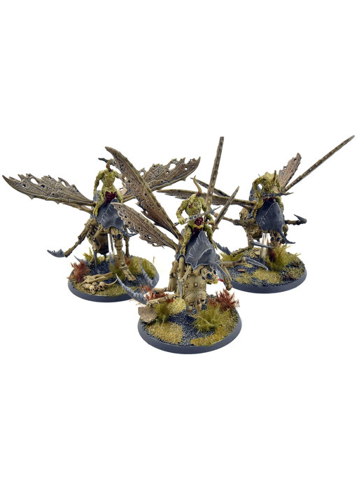 CHAOS DAEMONS 3 Plague Drones #4 WELL PAINTED Warhammer 40K