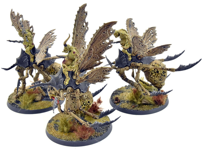 Games Workshop CHAOS DAEMONS 3 Plague Drones #4 WELL PAINTED Warhammer 40K
