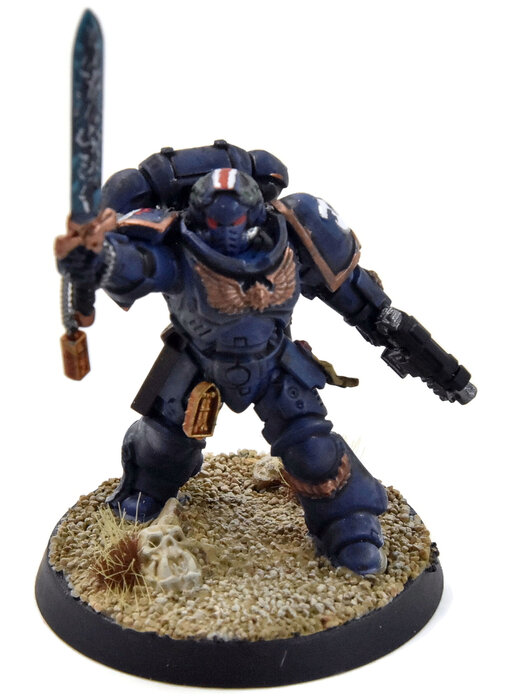 SPACE MARINES Primaris Lieutenant #1 WELL PAINTED Warhammer 40K Ultramarines