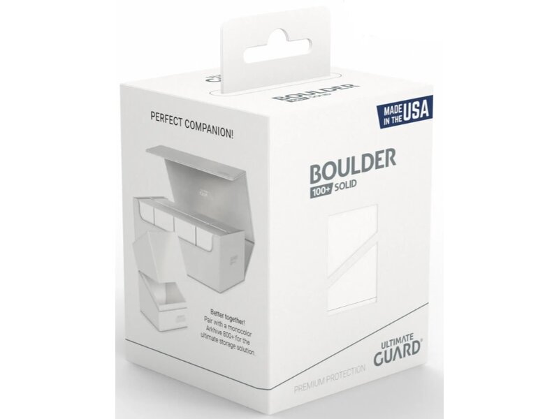 Ultimate Guard Deck Case Boulder 100+ Solid White