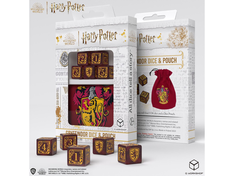 Harry Potter Gryffindor Dice And Pouch
