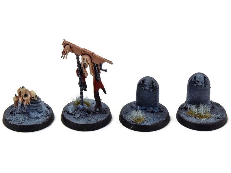 Games Workshop NIGHTHAUNT 4 Objective Markers #1 WELL PAINTED Sigmar