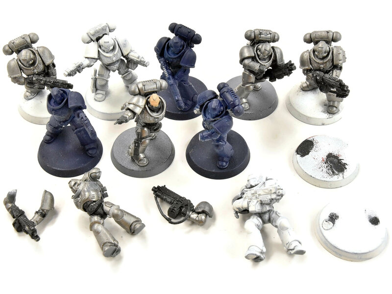 Games Workshop SPACE MARINES 10 Intercessors #2 some broken Warhammer 40K