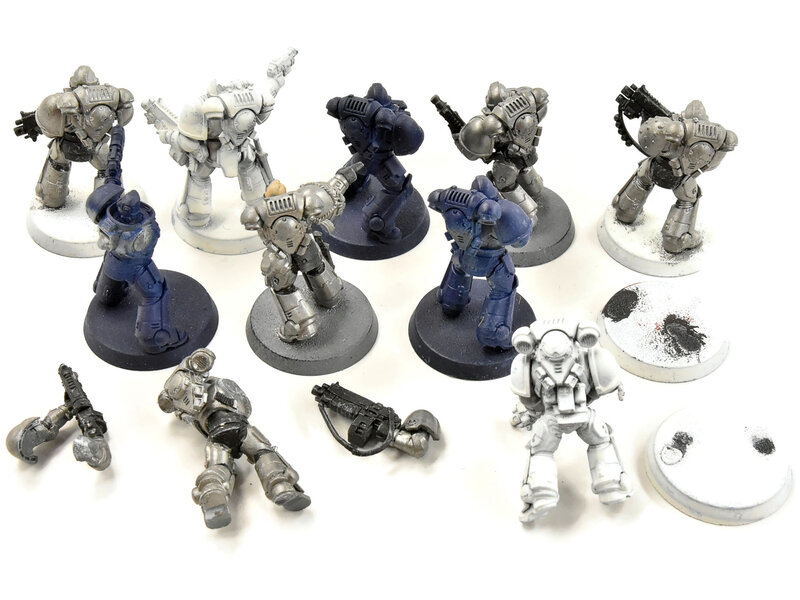 Games Workshop SPACE MARINES 10 Intercessors #2 some broken Warhammer 40K