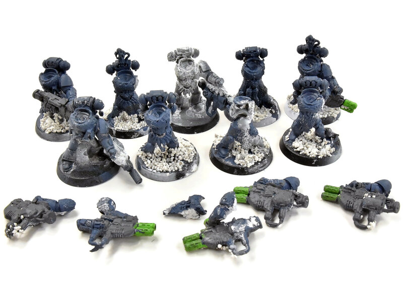 Games Workshop SPACE WOLVES 9 Space Wolf Torsos #1 Heavy Glued 40K BAD CONDITION