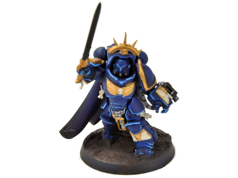Games Workshop SPACE MARINES Captain in Gravis Armour #1 WELL PAINTED Warhammer 40K
