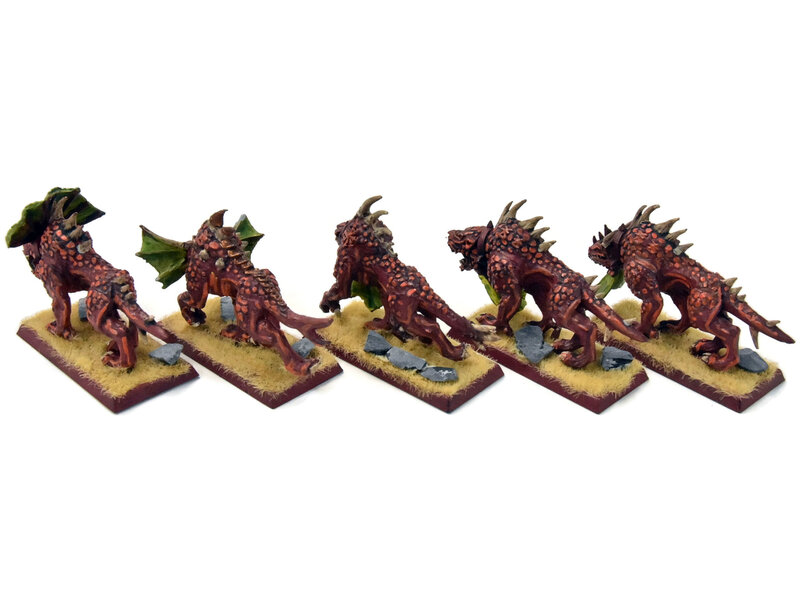 Games Workshop BLADES OF KHORNE 5 Flesh Hounds #2 WELL PAINTED Sigmar