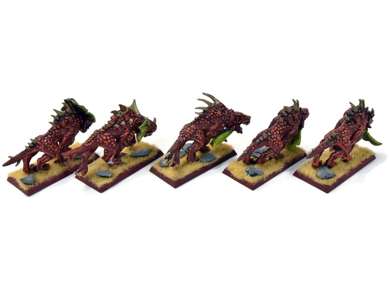 Games Workshop BLADES OF KHORNE 5 Flesh Hounds #2 WELL PAINTED Sigmar