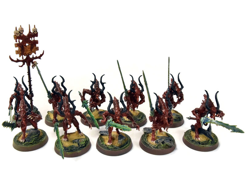 Games Workshop BLADES OF KHORNE 10 Bloodletters #2 WELL PAINTED Sigmar