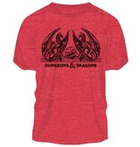 Bioworld Dungeons And Dragons - S Dragons Facing Red Heather Mens Tee