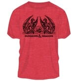 Bioworld Dungeons And Dragons - M Dragons Facing Red Heather Mens Tee