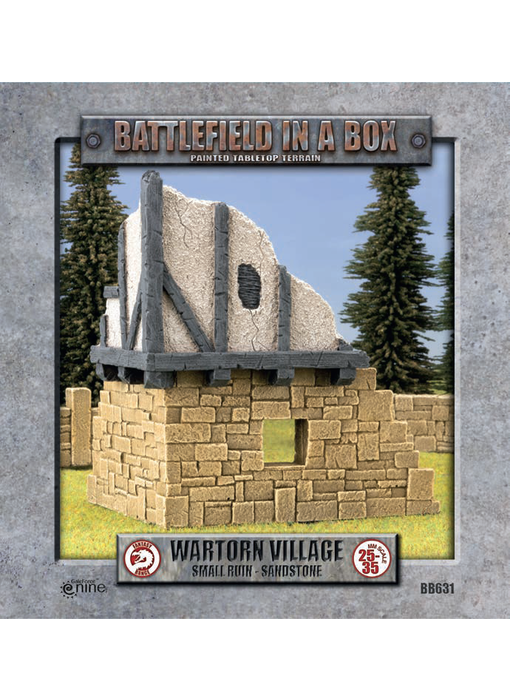Battlefield In A Box - Wartorn Village Small Ruin - Sandstone