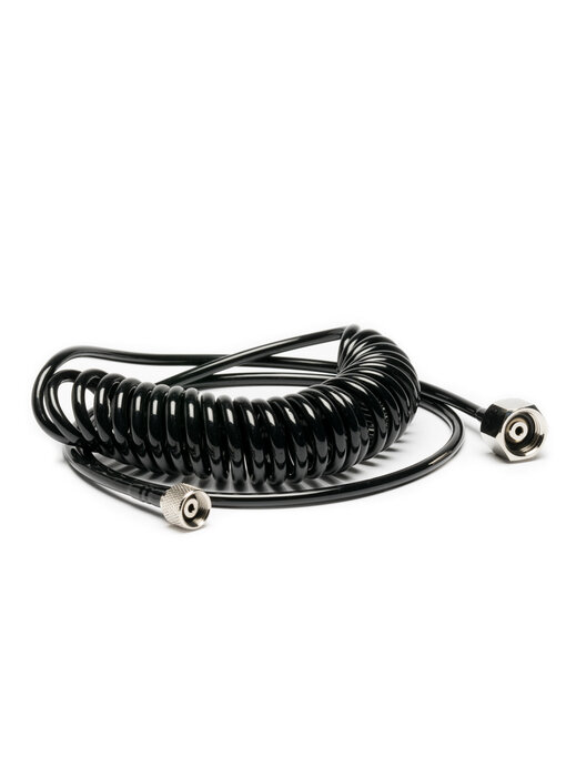 Iwata 6' Cobra Coil Airbrush Hose with Iwata Airbrush Fitting and 1/4" Compressor Fitting