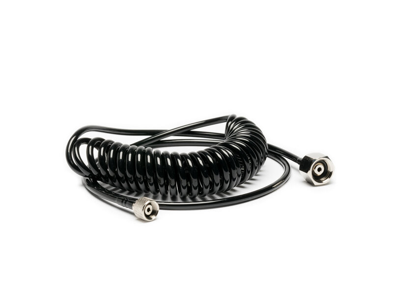 Iwata IWATA 6FT Cobra Coil Airbrush Hose with Iwata Airbrush Fitting and 1/4IN Compressor Fitting