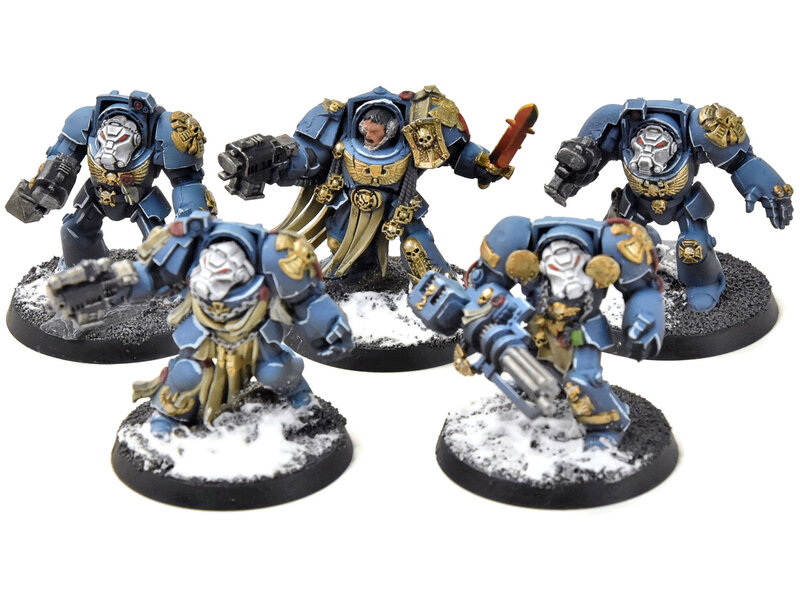 Games Workshop SPACE MARINES 5 Terminators #1 Space Hulk WELL PAINTED Warhammer 40K