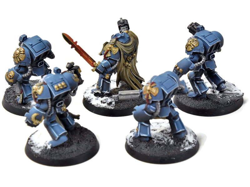 Games Workshop SPACE MARINES 5 Terminators #1 Space Hulk WELL PAINTED Warhammer 40K