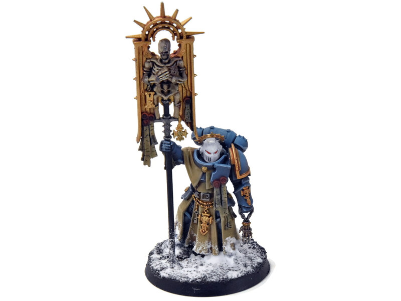 Games Workshop SPACE MARINES Primaris Ancient With Astartes Banner #1 WELL PAINTED 40K