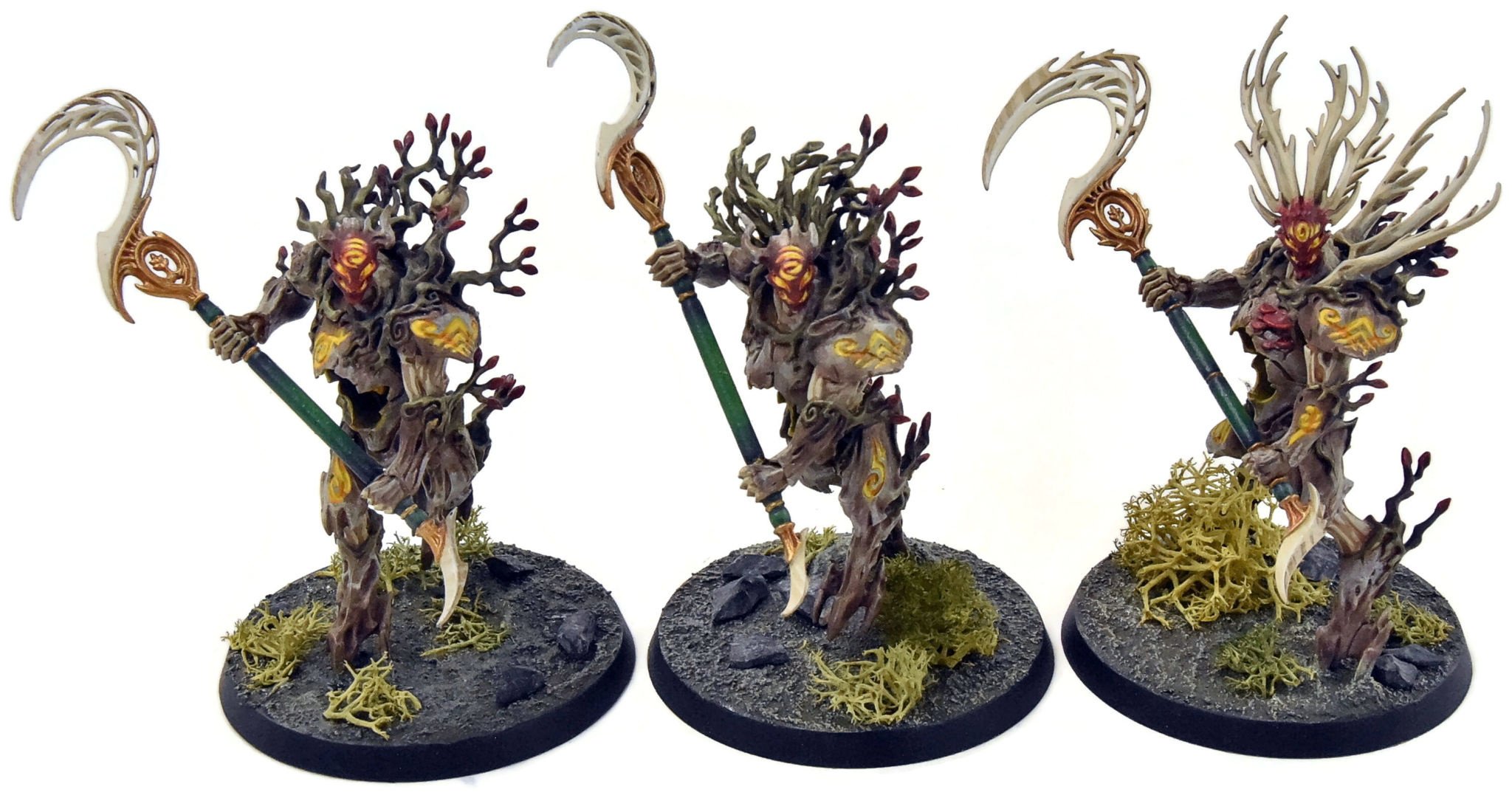 SYLVANETH 3 Kurnoth Hunters #2 Sigmar WELL PAINTED - Kingdom
