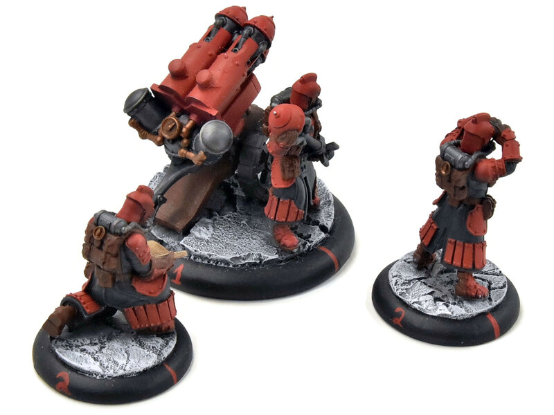 WARMACHINE 3 Dragons Breath Rocket #2 WELL PAINTED METAL crucible guard