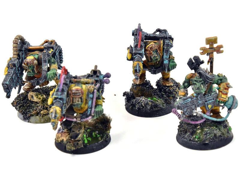 Games Workshop ORKS 4 Lootas Orks #2 Warhammer 40K WELL PAINTED