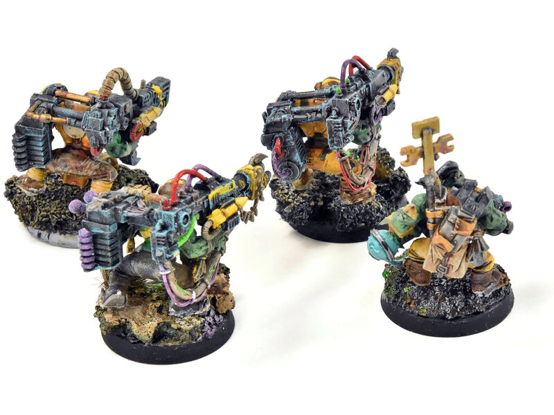 Games Workshop ORKS 4 Lootas Orks #2 Warhammer 40K WELL PAINTED