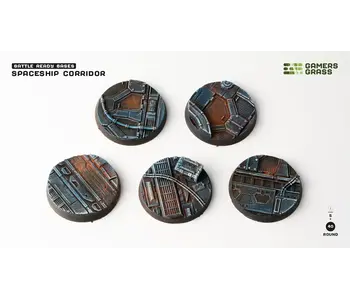 Spaceship Corridor Bases Round 40mm (x5)