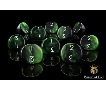 Specialty D3 Dice - x5 / Green