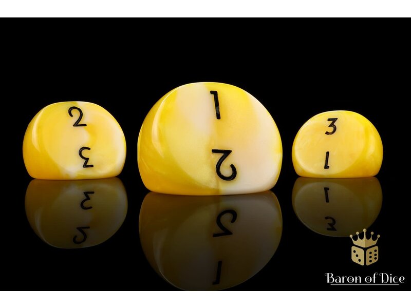 Baron of Dice Specialty D3 Dice - x5 / Yellow