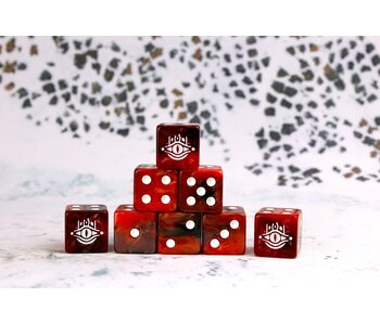 Evil Eye Square 16mm Dice - (25 Dice)