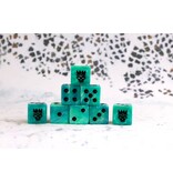 Baron of Dice Royal Ghost Square 16mm Dice - (25 Dice)
