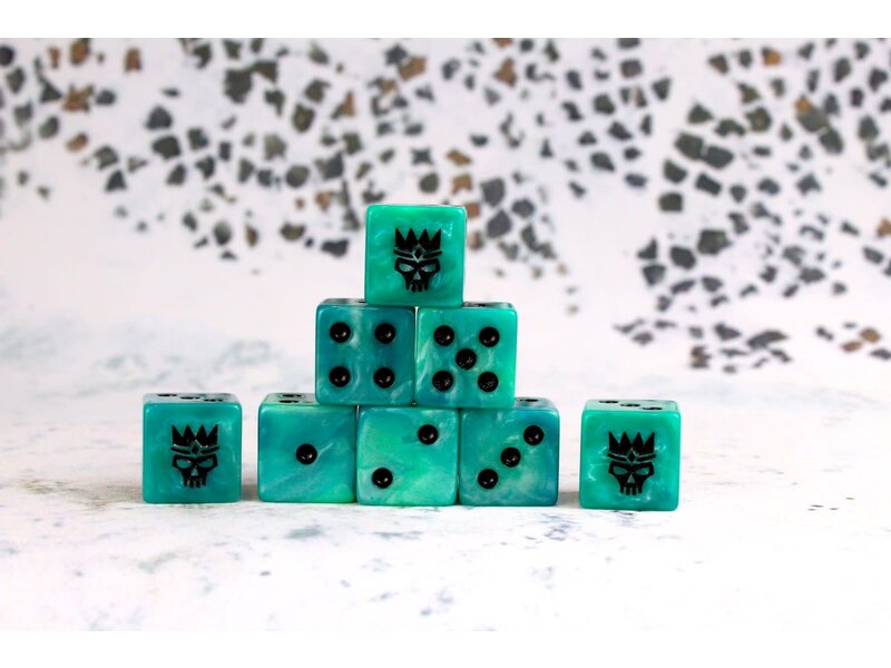 Baron of Dice Royal Ghost Square 16mm Dice - (25 Dice)