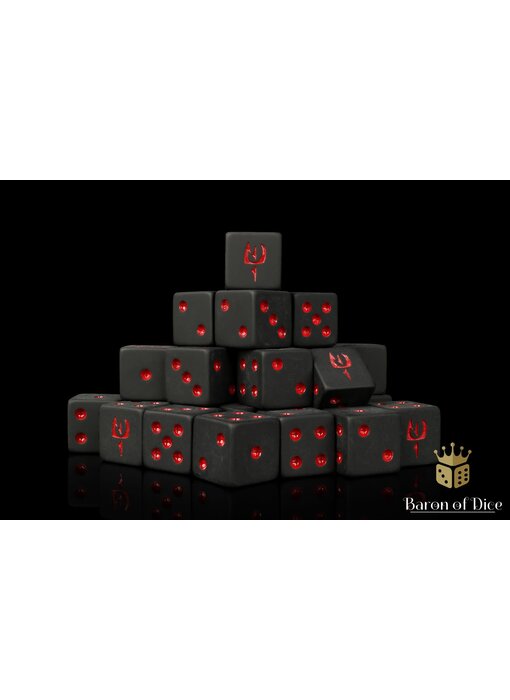 Shadow Land Square 16mm Square Dice - (25 Dice)