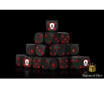 Death's Curse Round Dice - (25 Dice)