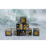 Baron of Dice Cogs of Chaos Corrupted Steel 16mm Round Dice - (25 Dice)