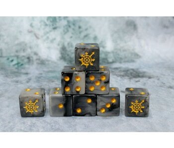 Cogs of Chaos Corrupted Steel 16mm Round Dice - (25 Dice)