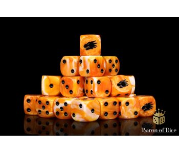 Fire Drake 16mm Round Dice - (25 Dice)