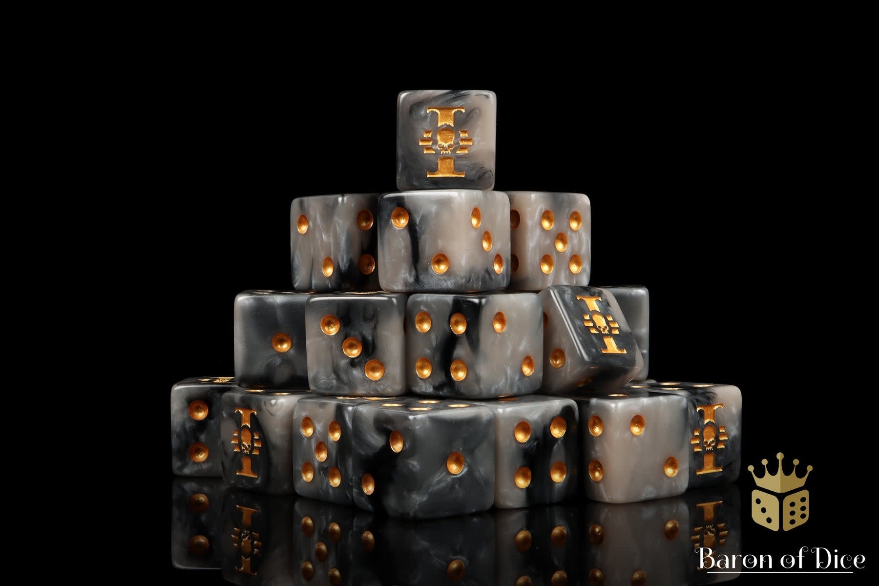 Baron of Dice Inquisition Order 16mm Square Corner Dice (25 Dice