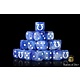 Omega White Square Corner Dice (25 Dice)