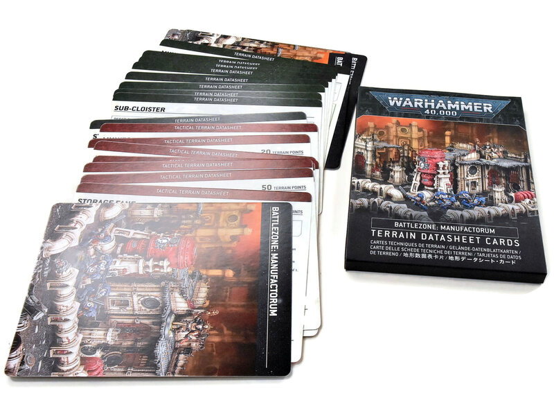 Games Workshop WARHAMMER Terrain Datasheet Cards Battlezone Warhammer 40K USED