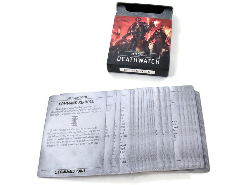 Games Workshop DEATHWATCH Datacards USED Mint Condition Warhammer 40K