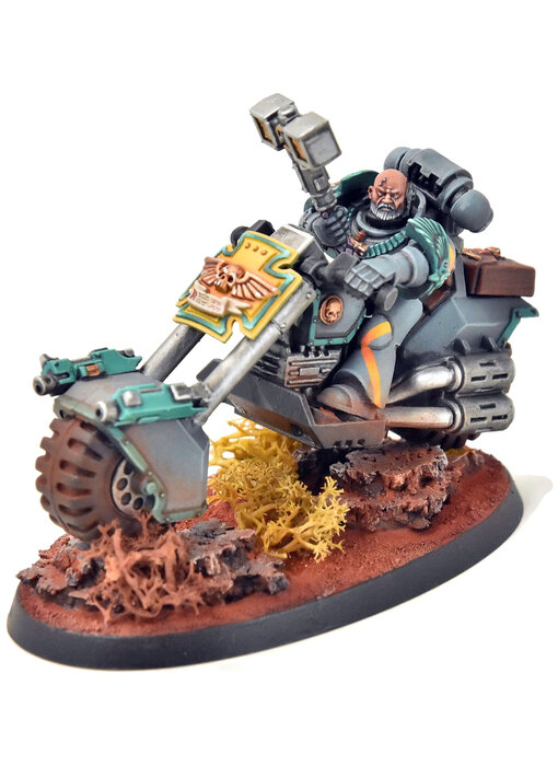 SPACE MARINES Captain on Bike Converted #1 PRO PAINTED Warhammer 40K