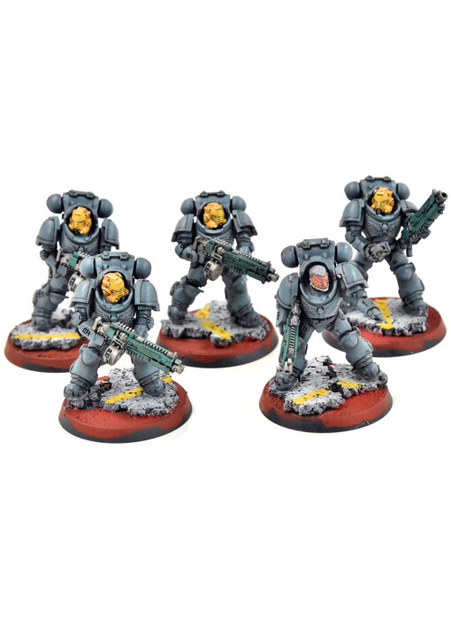 SPACE MARINES 5 Heavy Intercessors #1 WELL PAINTED Warhammer 40K