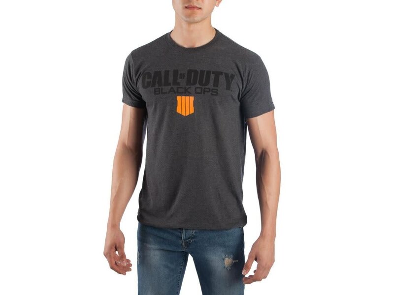 Bioworld Call Of Duty Black Ops 4 - Logo/Icon Men'S Charcoal Heather Tee