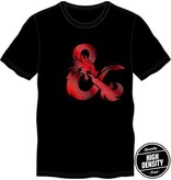 Bioworld Dungeons And Dragons - Dragons And Dice In Red Men'S Black Tee
