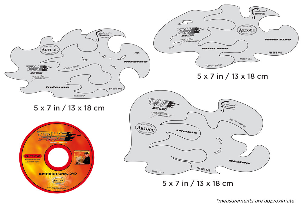 Iwata-Medea Freehand Airbrush Templates, Flame-O-Rama Mini Series