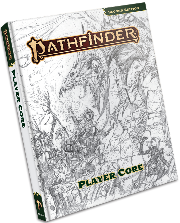 Pathfinder 2e Remaster Player Core Sketch Cover Kingdom of the Titans