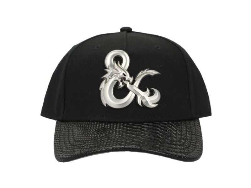 Bioworld Dungeons And Dragons - Roll Metal Logo Dragon Skin Leather Hat