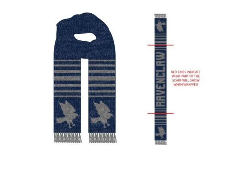 Harry Potter - Ravenclaw - Striped Marled Jacquard Scarf Blue