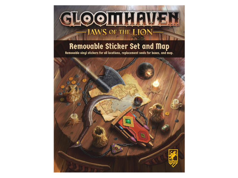 Gloomhaven Jaws of the Lion Removable Sticker Set and Map